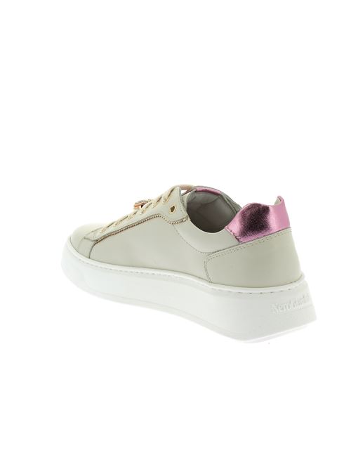 sneakers da donna in pelle bianco latte NERO GIARDINI | E513060D713